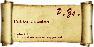 Petke Zsombor névjegykártya